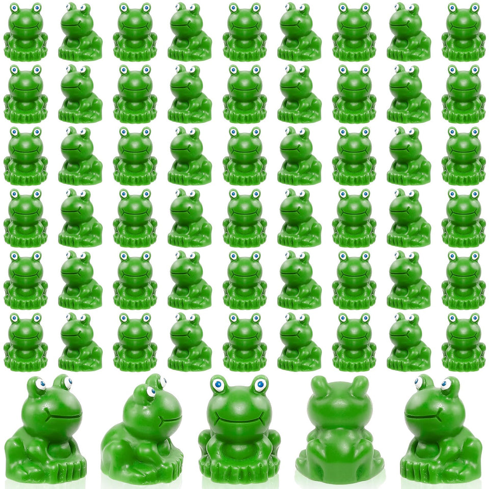 VICROIC mini resin frog figurine 1 enhances bonsai and dollhouse scenes with cute charm.