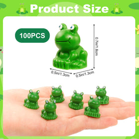 VICROIC mini resin frog figurine 2 brings vibrant color to succulents and fairy gardens.