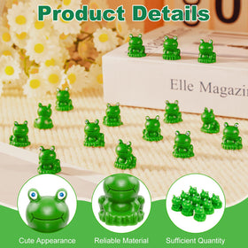 VICROIC mini resin frog figurine 3 suits cake toppers and photography props.