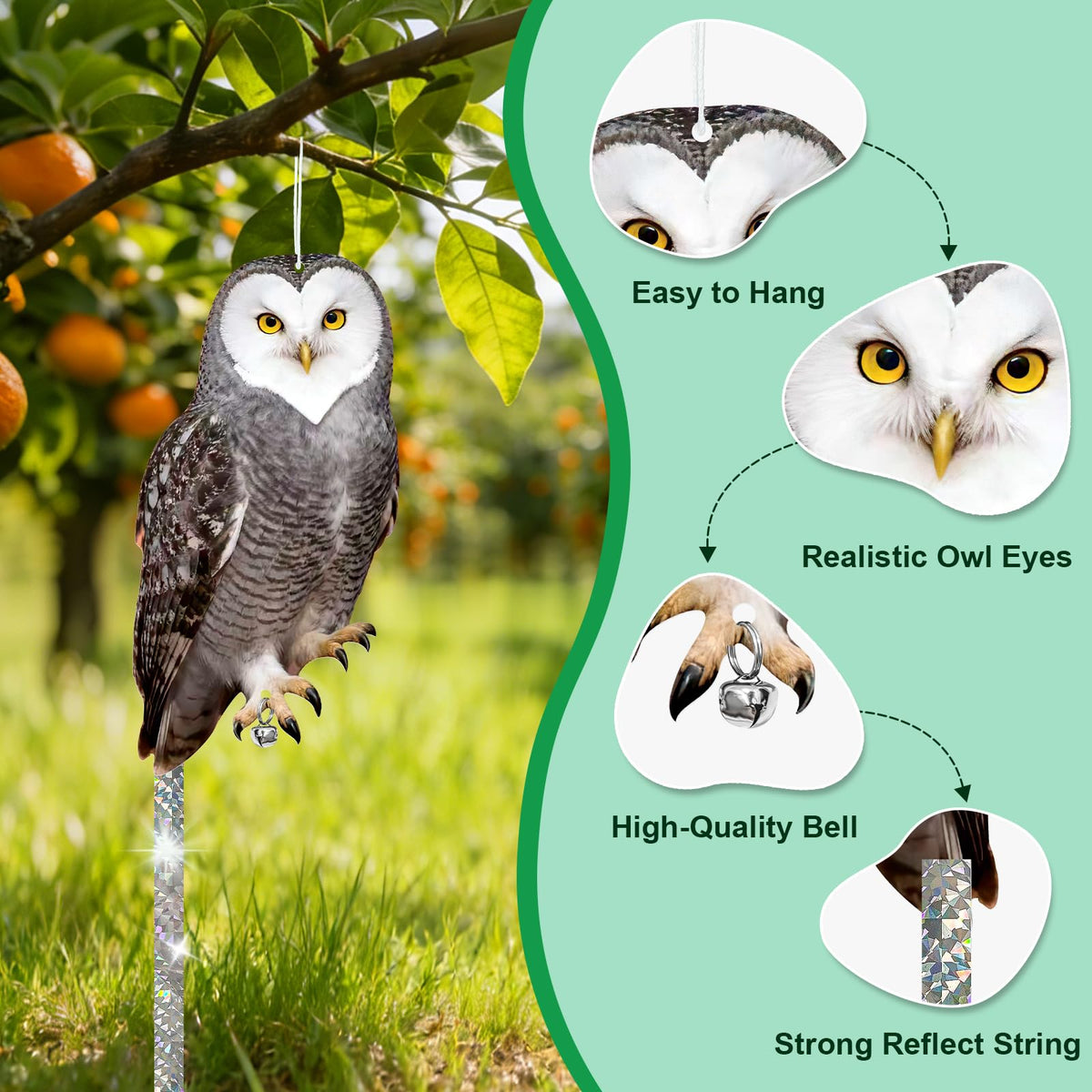 Vicsiyi 360-degree owl design provides full coverage from any angle.