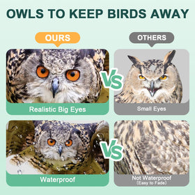 Vicsiyi outdoor-proof owl withstands weather for long-lasting use.