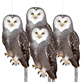 Vicsiyi fake owl with double-sided print to deter birds in garden and orchard