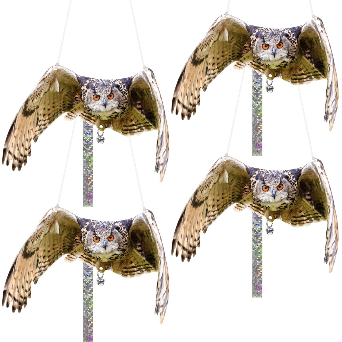 Vicsiyi owl reflector double-sided deters birds from windows and gardens.