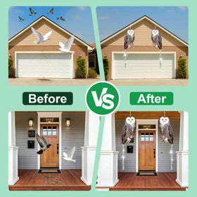 Vicsiyi two-pack outdoor bird deterrents fit larger spaces.