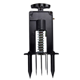 Victor easy-set deadset mole trap handle shows quick setup for mole control