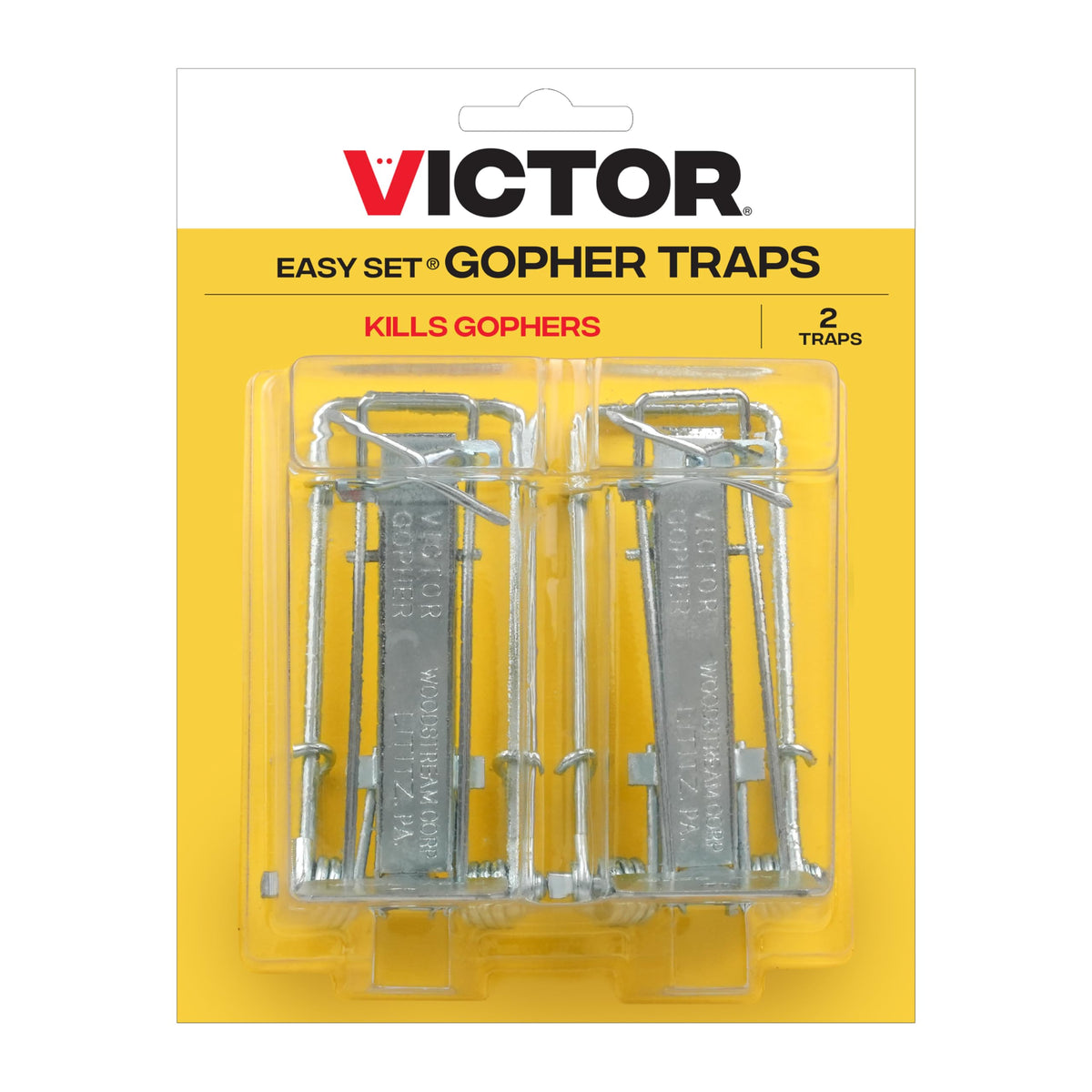 Victor Easy Set gopher trap galvanized steel for durable yard protection.