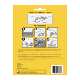 Victor Easy Set gopher trap two-pack ready for immediate use.