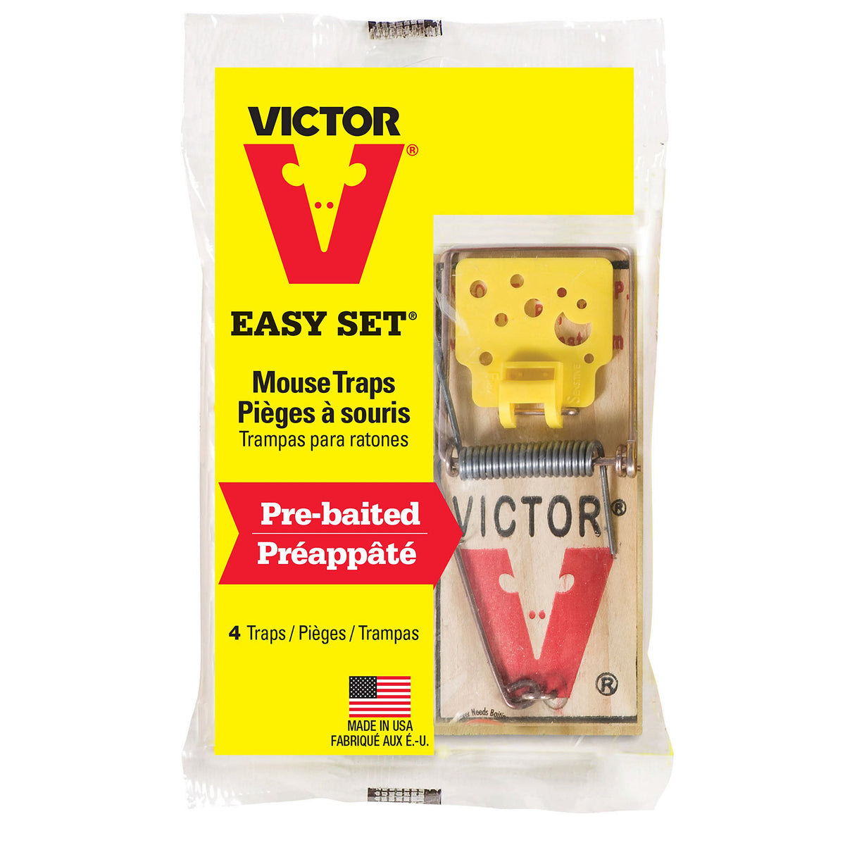 Victor EZ Set trap side view showing durable wooden frame for reliable placement