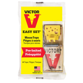 Victor EZ Set trap side view showing durable wooden frame for reliable placement
