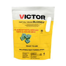 Victor Fast-Kill Bait Blocks II blocks on a surface showing easy deployment.
