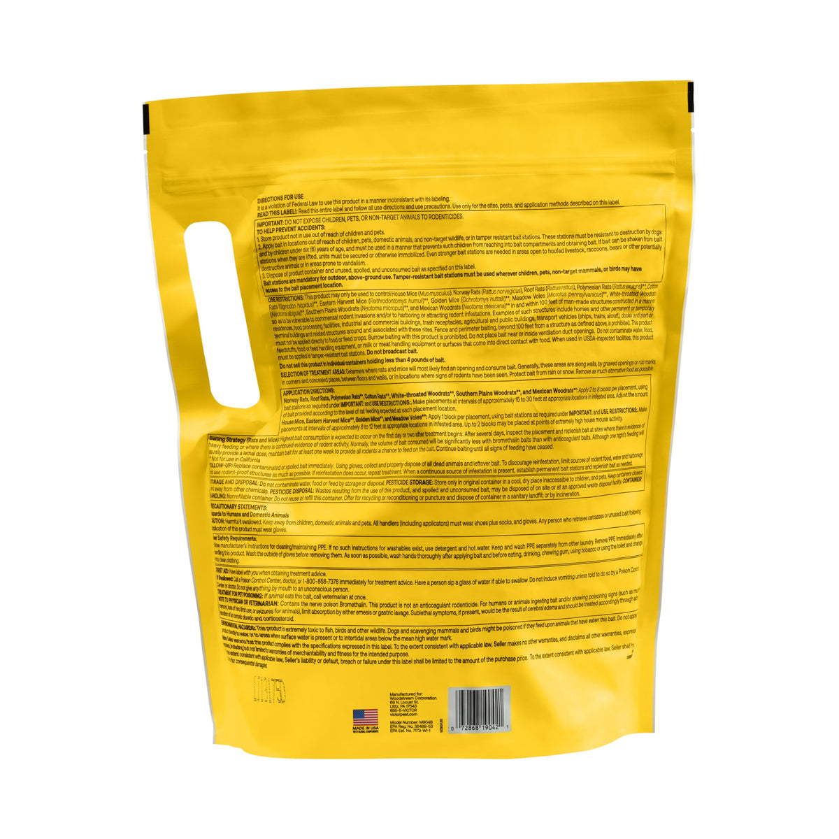 Victor Fast-Kill Bait Blocks II bulk packaging displayed for efficient pest control.