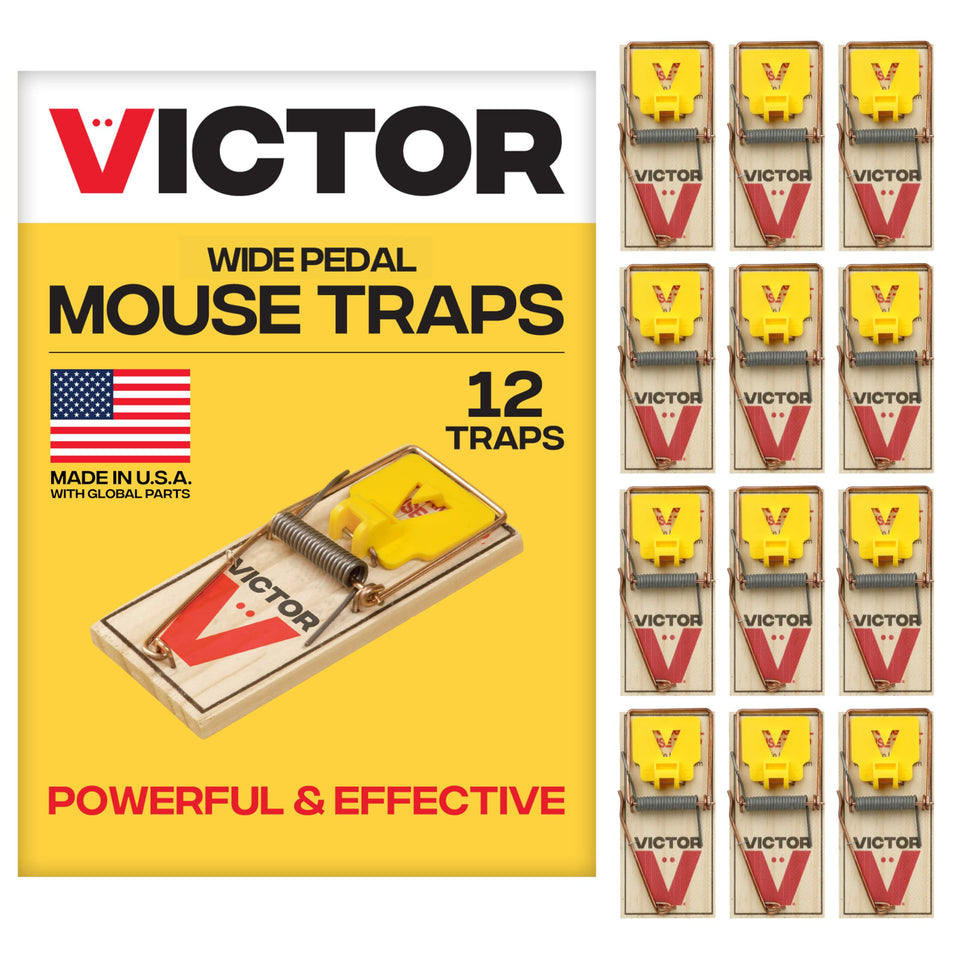 Victor M035-12 pedal snap trap seen from side for quick indoor rodent control.