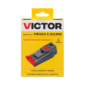 Victor M140-3B trap inside a home setting ready for indoor use.