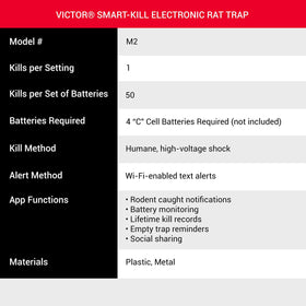 Victor M2 Smart-Kill battery status shown in the app
