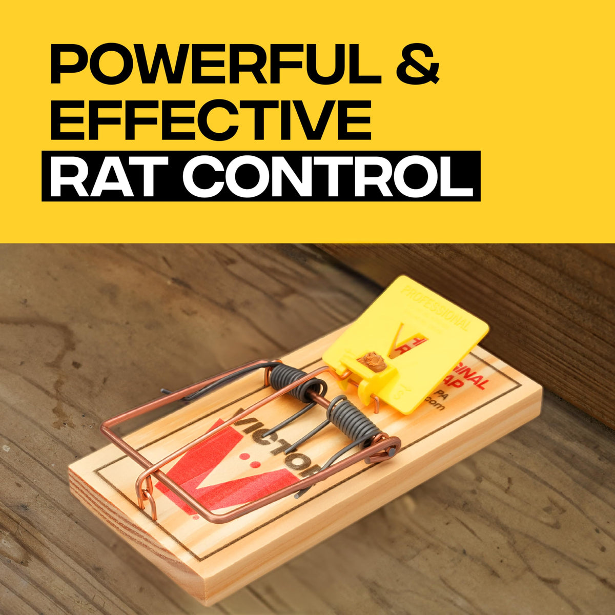 Victor M205-9 wide-pedal rat trap trigger action ready to catch