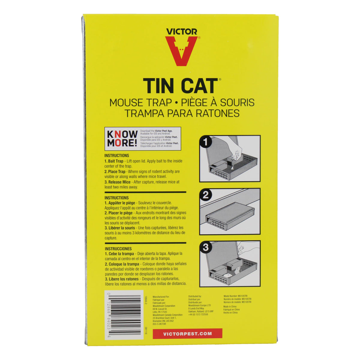Victor M310S Tin Cat release lid enables simple post catch release