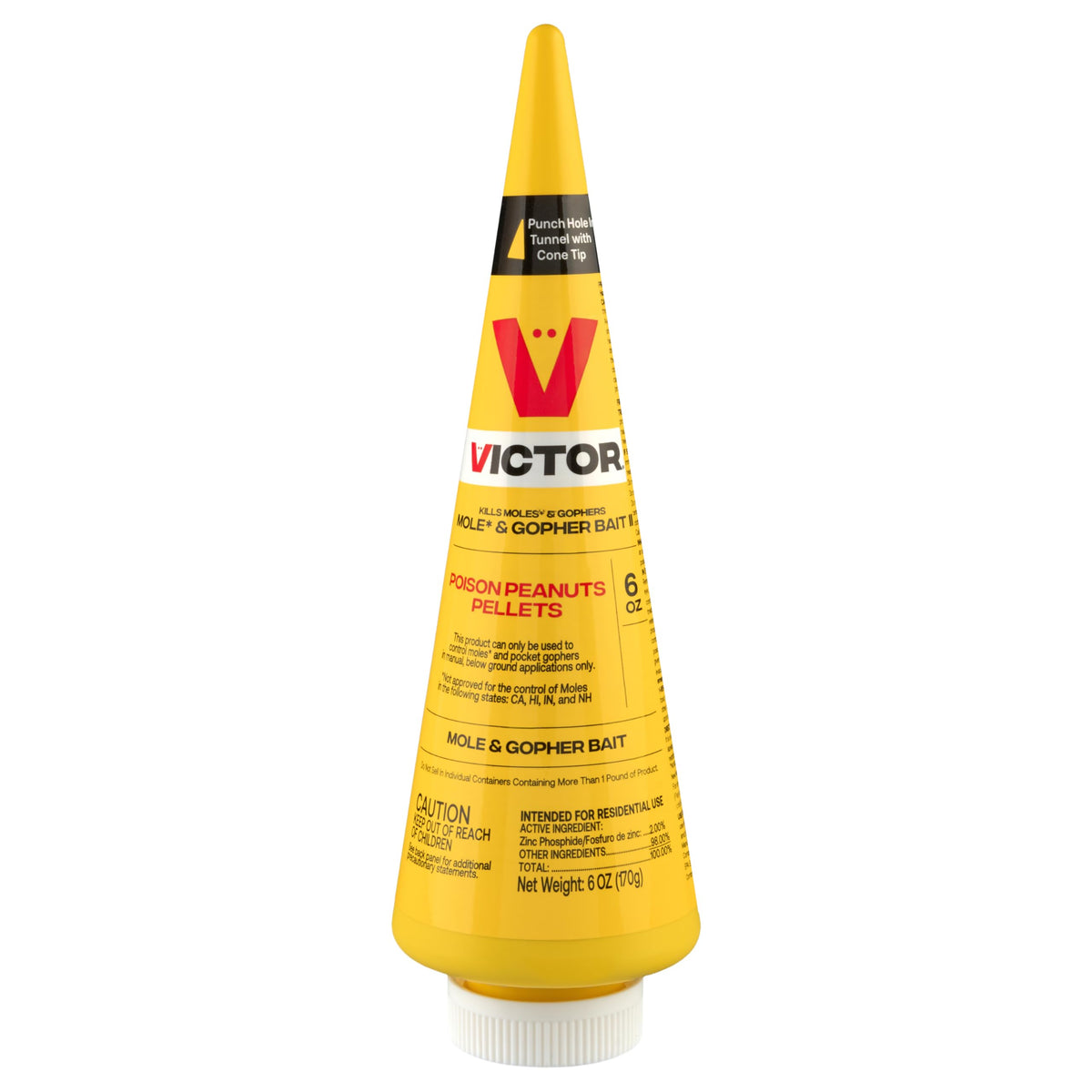Victor M6006 cone-tip hole-punch used to place bait in mole tunnels.