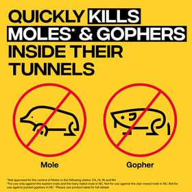 Victor M6006 peanut bait pellets attract burrowing rodents for targeting.