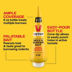 Victor M6006 tunnel-dosing setup enables precise bait placement.