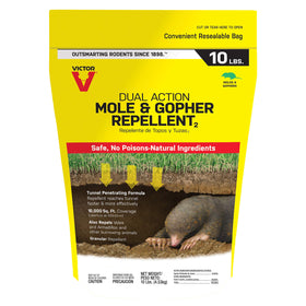 Victor Mole & Gopher Repellent bag for outdoor pest protection