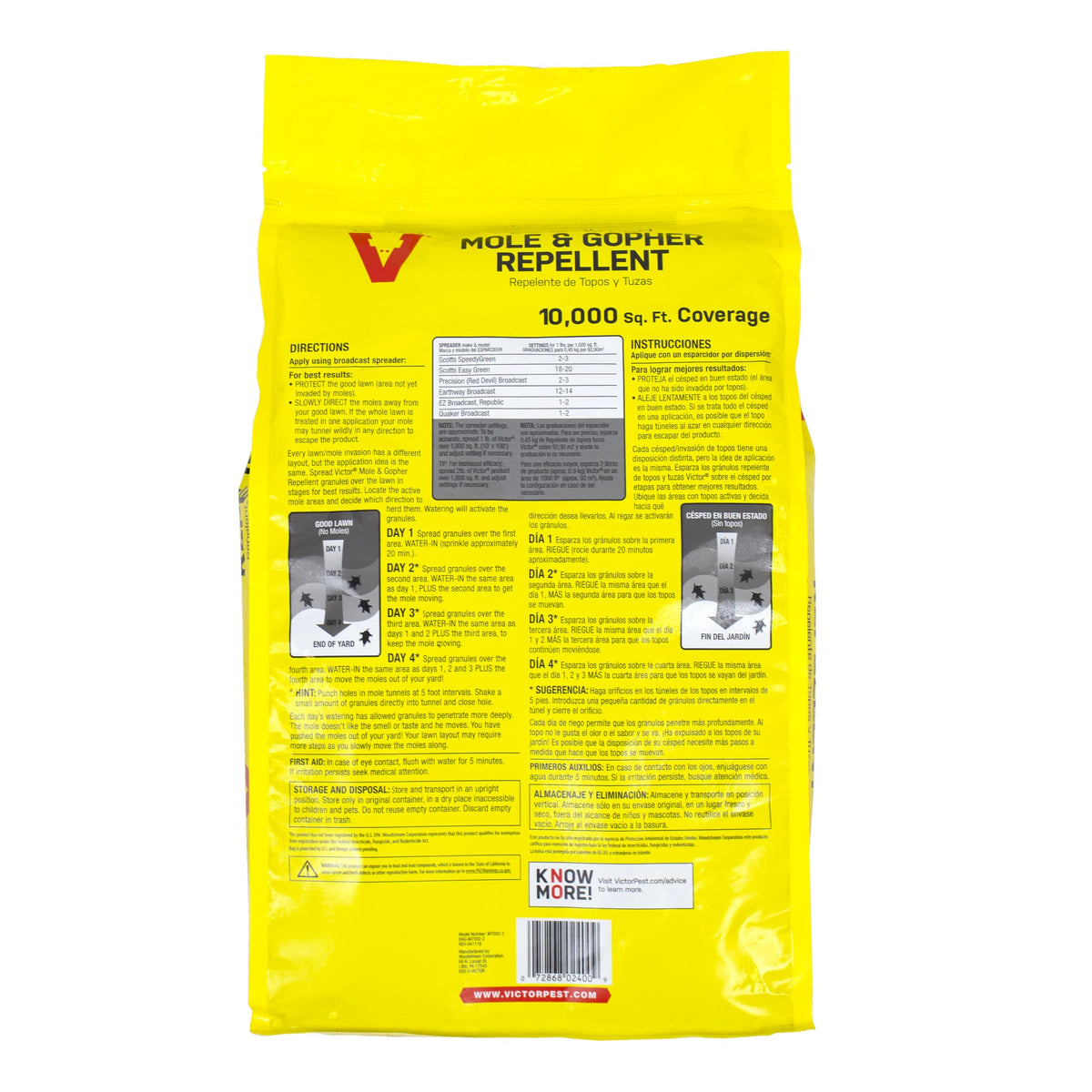 Victor Mole & Gopher Repellent lawn application ready for use