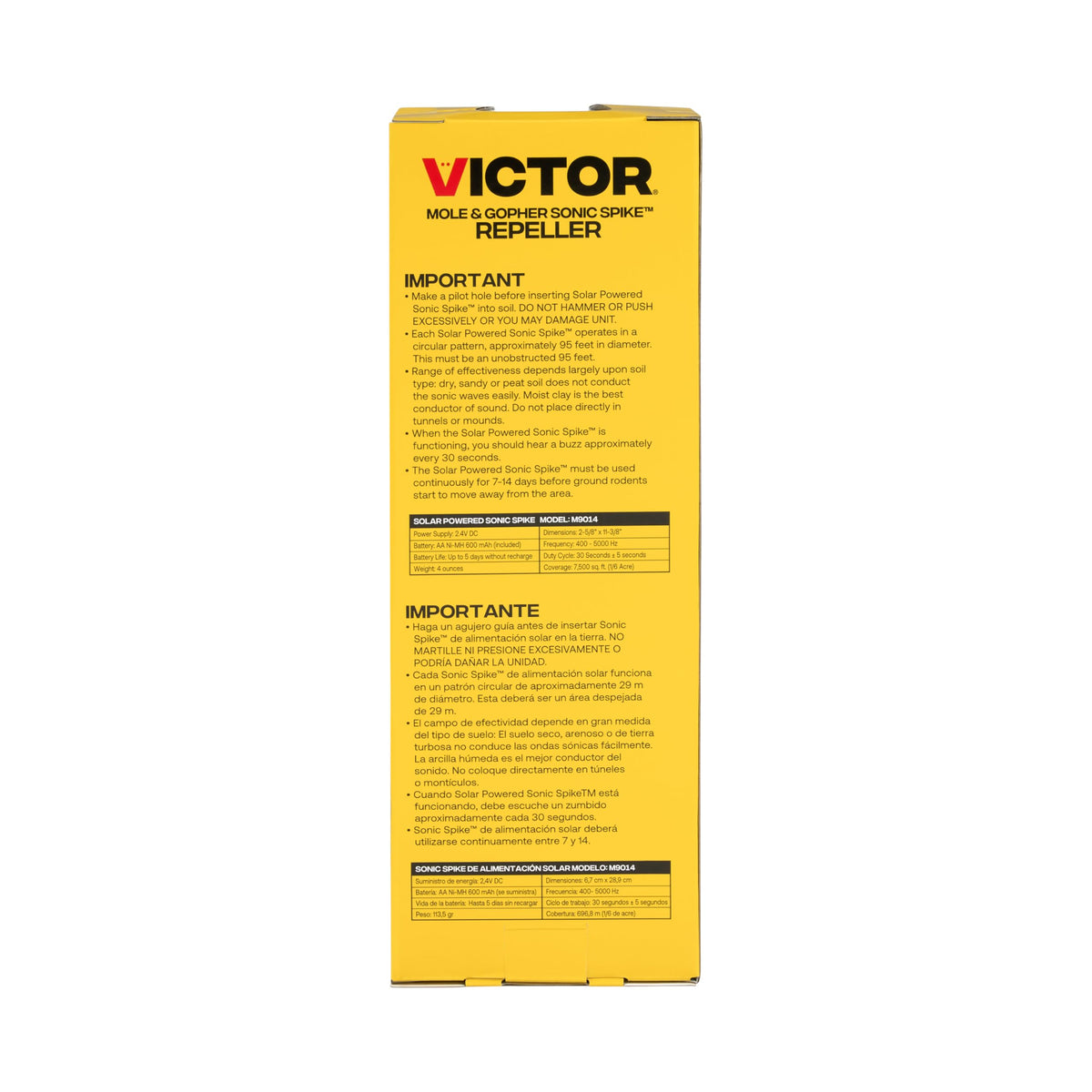 Victor mole and gopher deterrent in lawn with no chemicals.