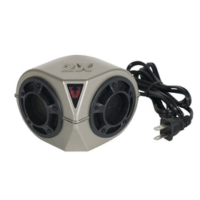 Victor PestChaser Pro plugged in a garage, humane rodent repellent for large spaces.