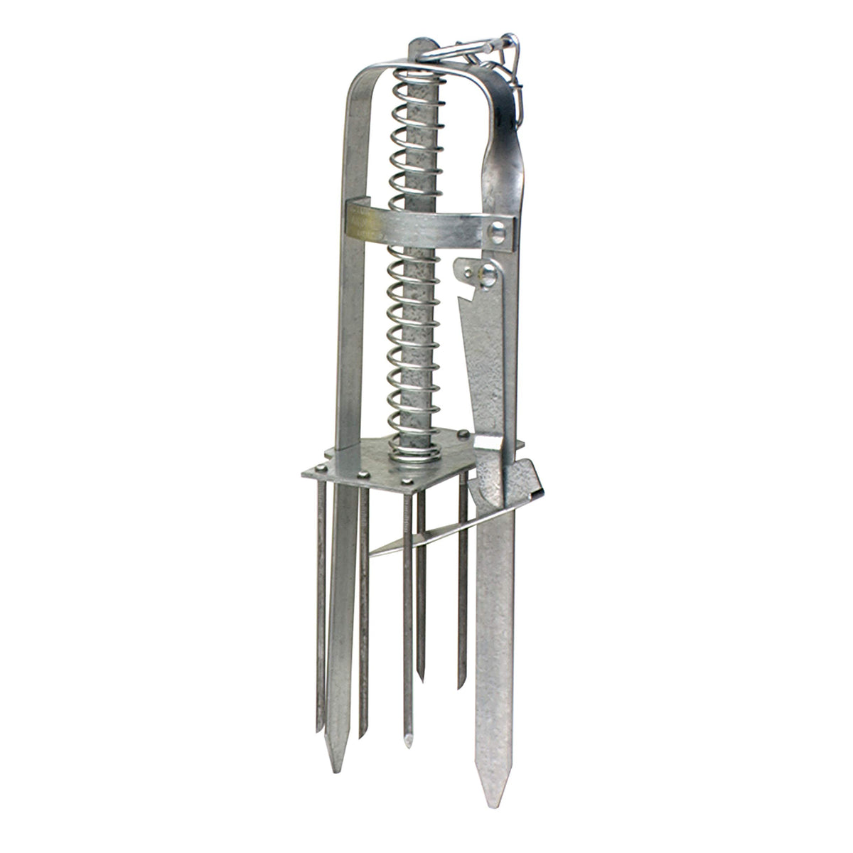 Victor Plunger Style Mole Trap ready to use in lawn