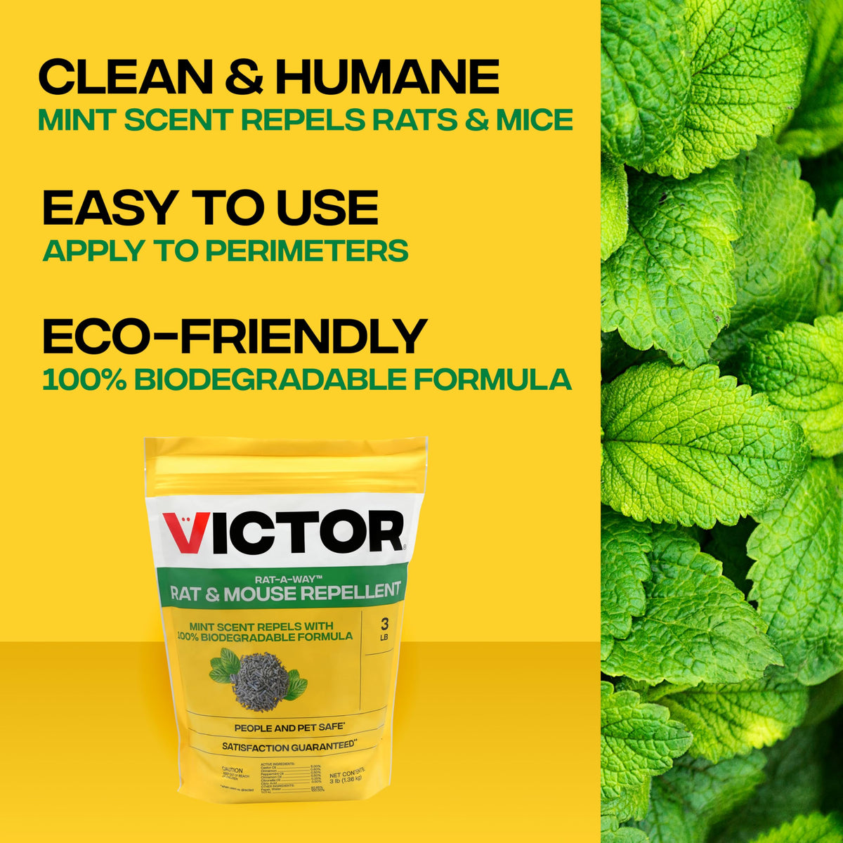 Victor Rat-A-Way essential-oils-infused pellets release scents that repel rats.