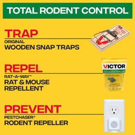 Victor Rat-A-Way non-toxic formula protects pets and family when used as directed.