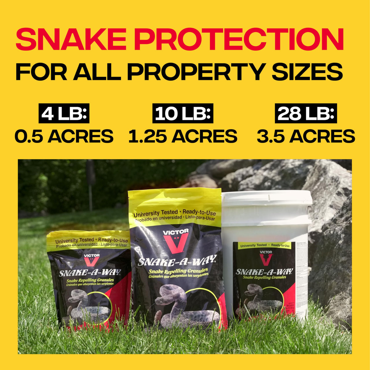 Includes 4 lb bag for broad outdoor coverage.