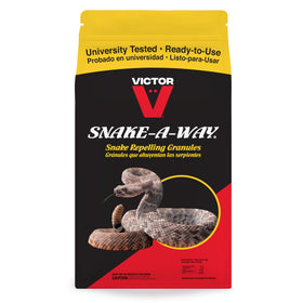 Victor Snake-A-Way after-rain reapplication maintains ongoing deterrence.