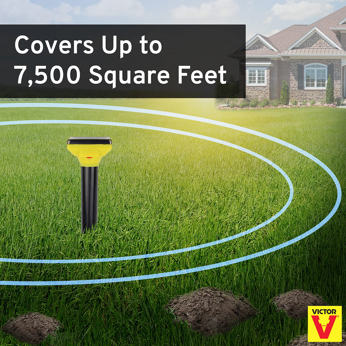 Victor solar spike pulses every 30 seconds to deter moles and gophers.