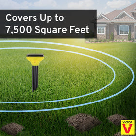 Victor solar spike pulses every 30 seconds to deter moles and gophers.
