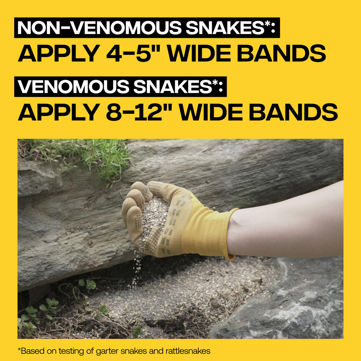 EPA-registered label on Victor VP363 snake repellent bottle