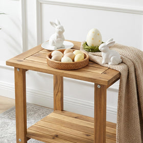 VICTORY RELAX acacia wood surface closeup emphasizing durability and warm tone