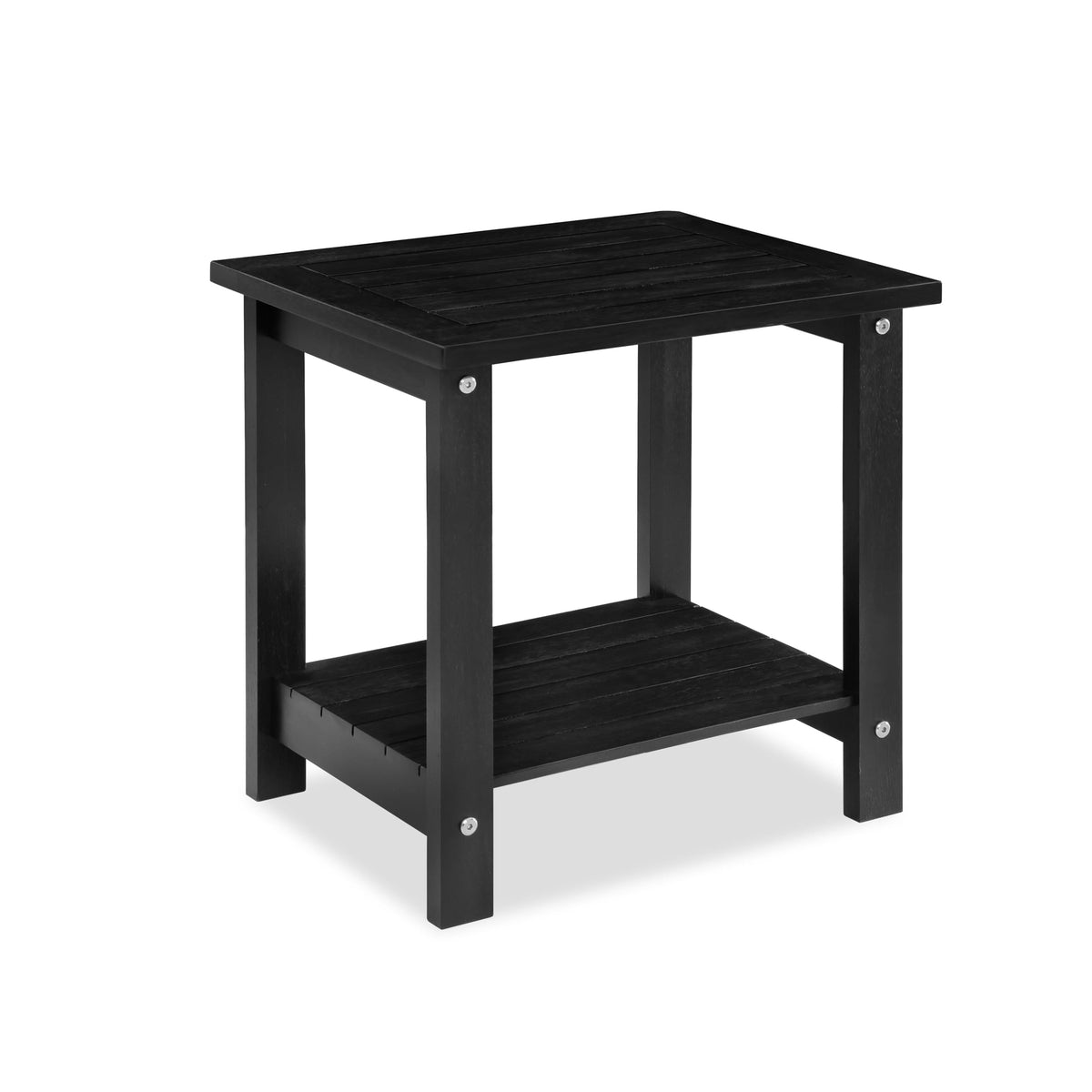 VICTORY RELAX solid acacia wood side table ready for quick assembly on porch