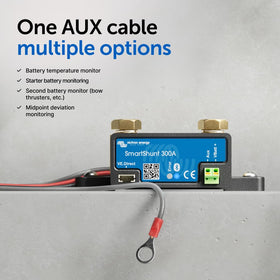 Victron Smart Shunt auxiliary connections enable second monitor or temperature sensor