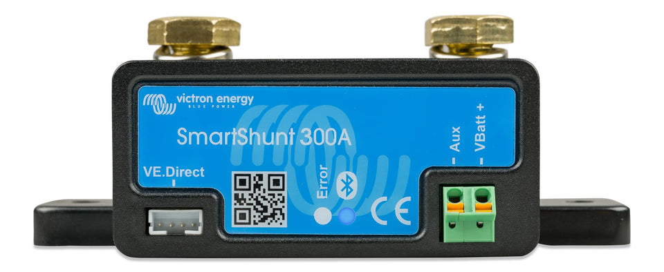Victron Smart Shunt front view showing compact design for easy installation
