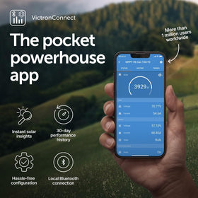 Victron Energy SmartSolar MPPT load output powering a device safely
