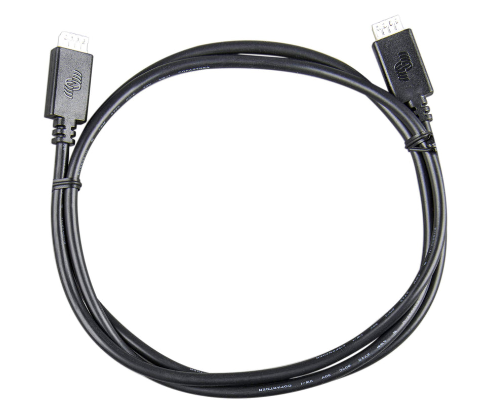 Victron Energy VE.Direct cable in 2.95 ft length enables clean VE.Direct device connections.