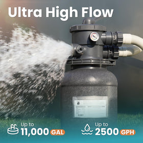 Vidapool 6-way valve simplifies water routing for efficient cleaning.