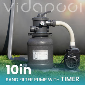 Vidapool pool pump timer display lets you schedule automated filtration.