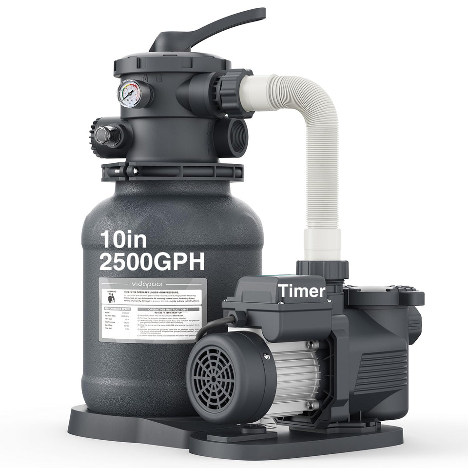 Vidapool sand filter tank with UV-resistant housing for durable pool filtration.