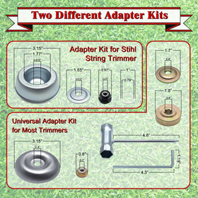VIDICA universal adapter kit 1 enables compatibility with common straight shaft trimmers