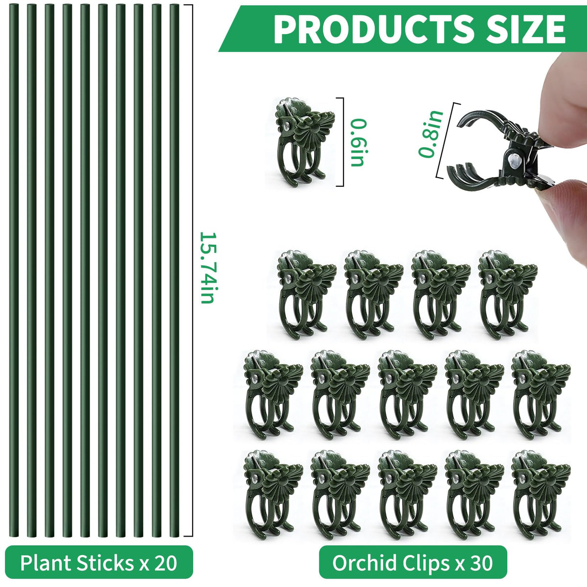 Vidroxin plant clips 15pcs secure stems with adjustable positioning for tidy displays