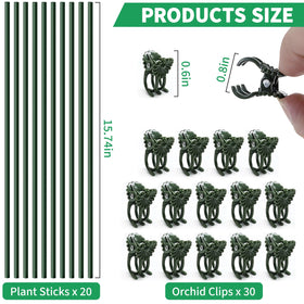Vidroxin plant clips 15pcs secure stems with adjustable positioning for tidy displays