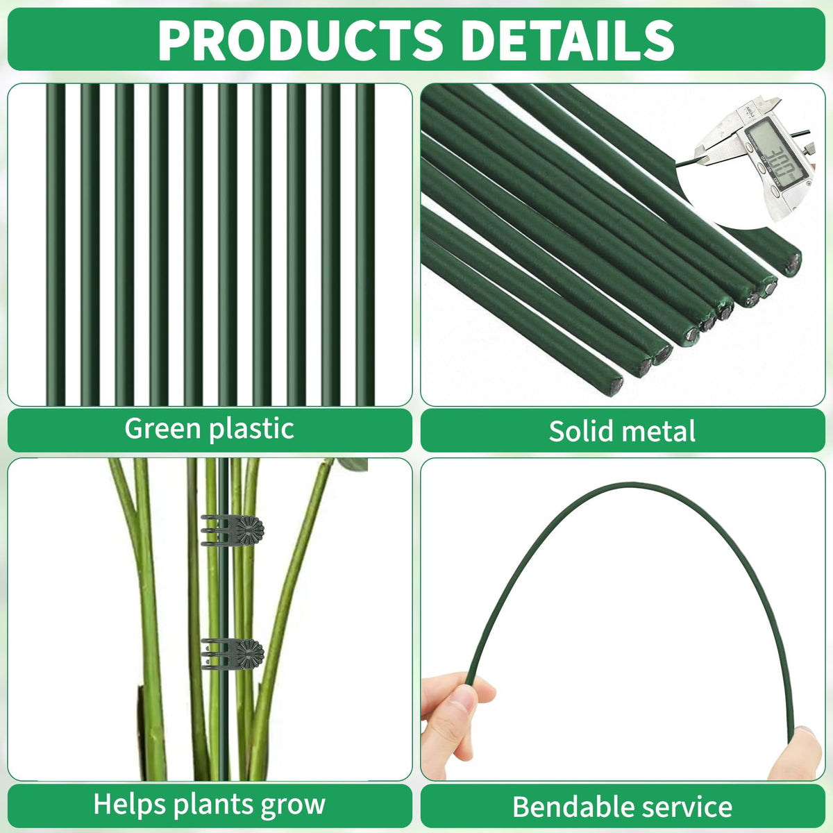 Vidroxin tall plant stake for indoor-outdoor use provides sturdy vertical support