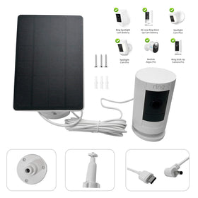 Viecam Ring DC adapter and solar panel ready for use