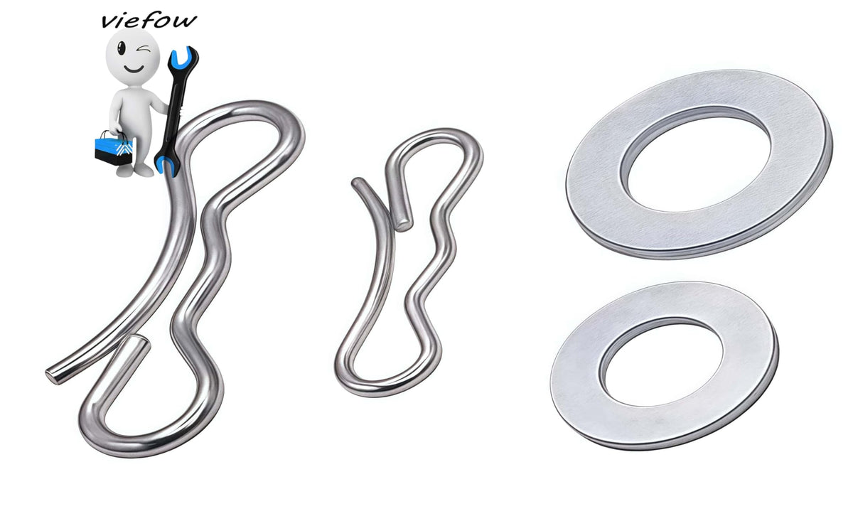Viefow bow-tie cotter pin 194209 keeps 7/16 fasteners fixed under load